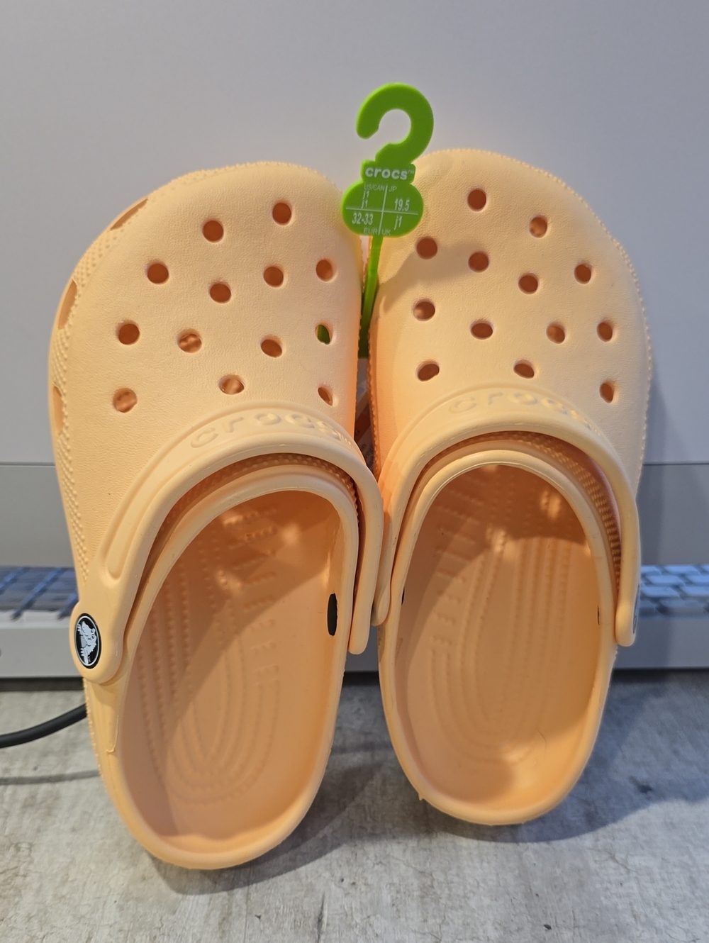 CROCS Kids Classic Clog in Peach